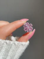 انگشتر ادا جواهری گل صورتی فری سایز - Image 2