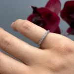 انگشتر دخترانه مینیمال مدل نگین باران - Image 3