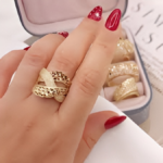 انگشتر طلاروس زنانه کاملا مشابه طلا کد 2034 - Image 3