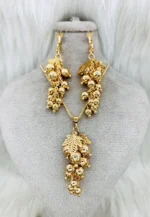 نیم ست زنانه مدل انگوری رنگ طلایی - Image 3