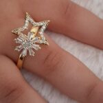 انگشتر دخترانه مینیمال مدل ستاره ای