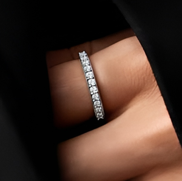 37420650425 انگشتر دخترانه مینیمال مدل نگین باران - Image 1