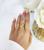 انگشتر طلاروس زنانه کاملا مشابه طلا کد 2028 - Image 2