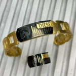 ست دستبند و انگشتر Diesel استیل خارجی رنگ مشکی طلایی - Image 3