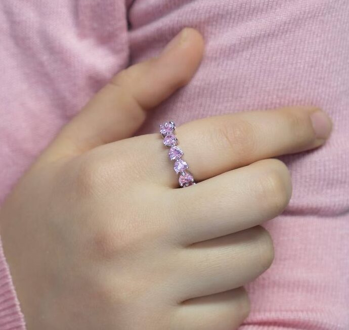 IMG_20250325_001803_353 انگشتر جواهری قلب صورتی فری سایز - Image 1