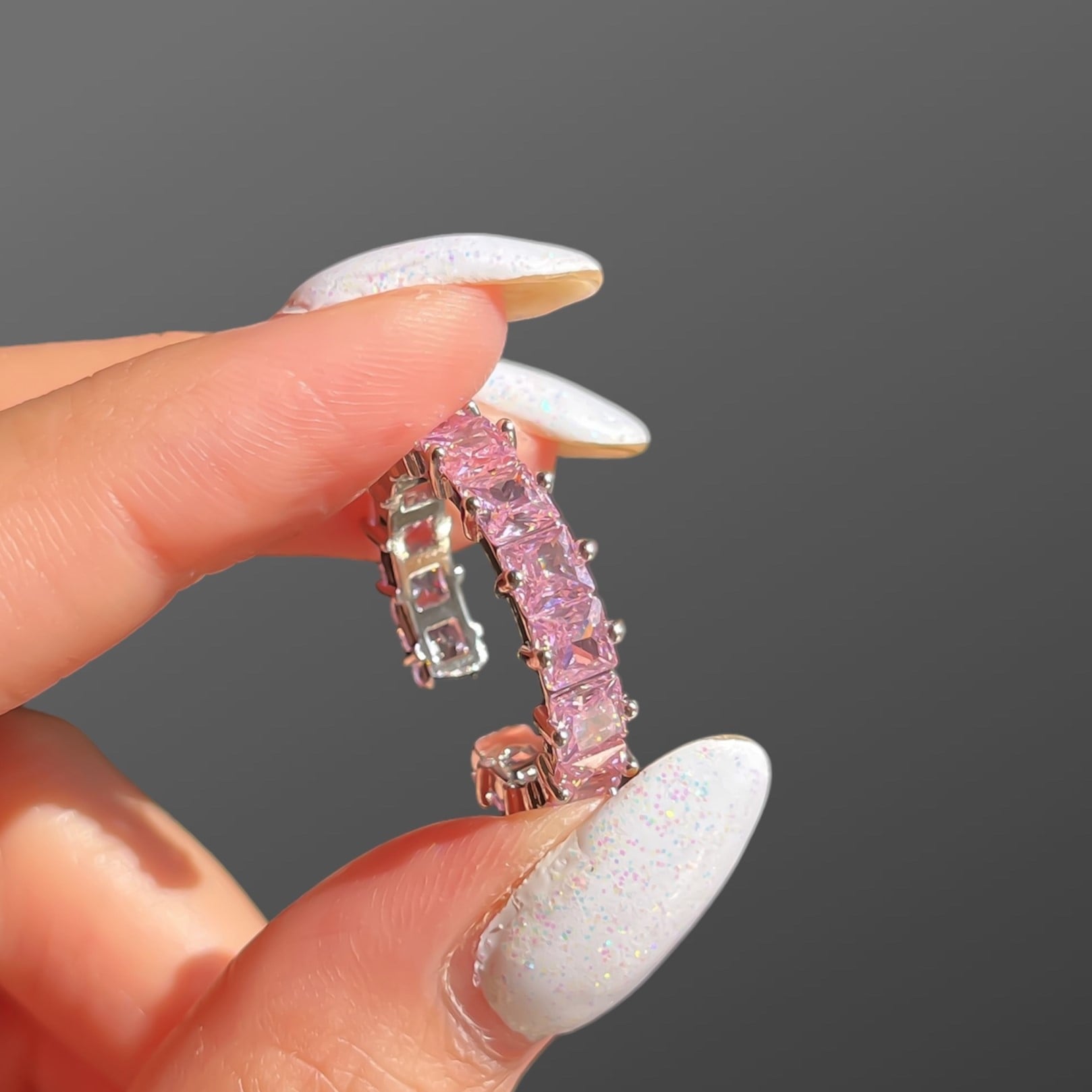 4041.341 انگشتر تنیسی صورتی روشن فری سایز - Image 1