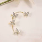 پیرسینگ گوش زنانه مدل ایرکاف پروانه طلایی - Image 3