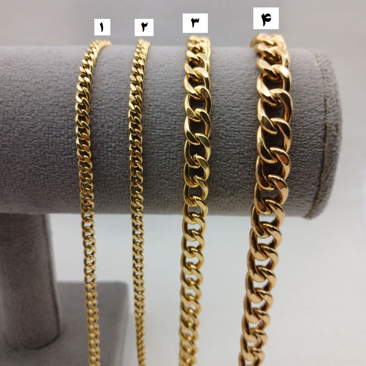 4777 دستبند کارتیر سایز 1 تا 4 رنگ طلایی - Image 1