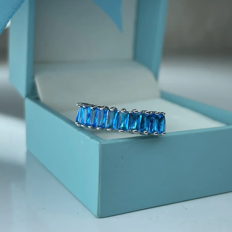 4854.24.1240. انگشتر تنیسی ابی اقیانوسی فری سایز - Image 1