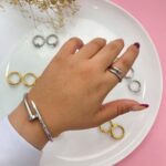 انگشتر مدل میخی رنگ نقره ای - Image 3