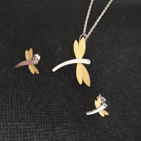 74984 نیم ست زنانه طرح سنجاقک - Image 1