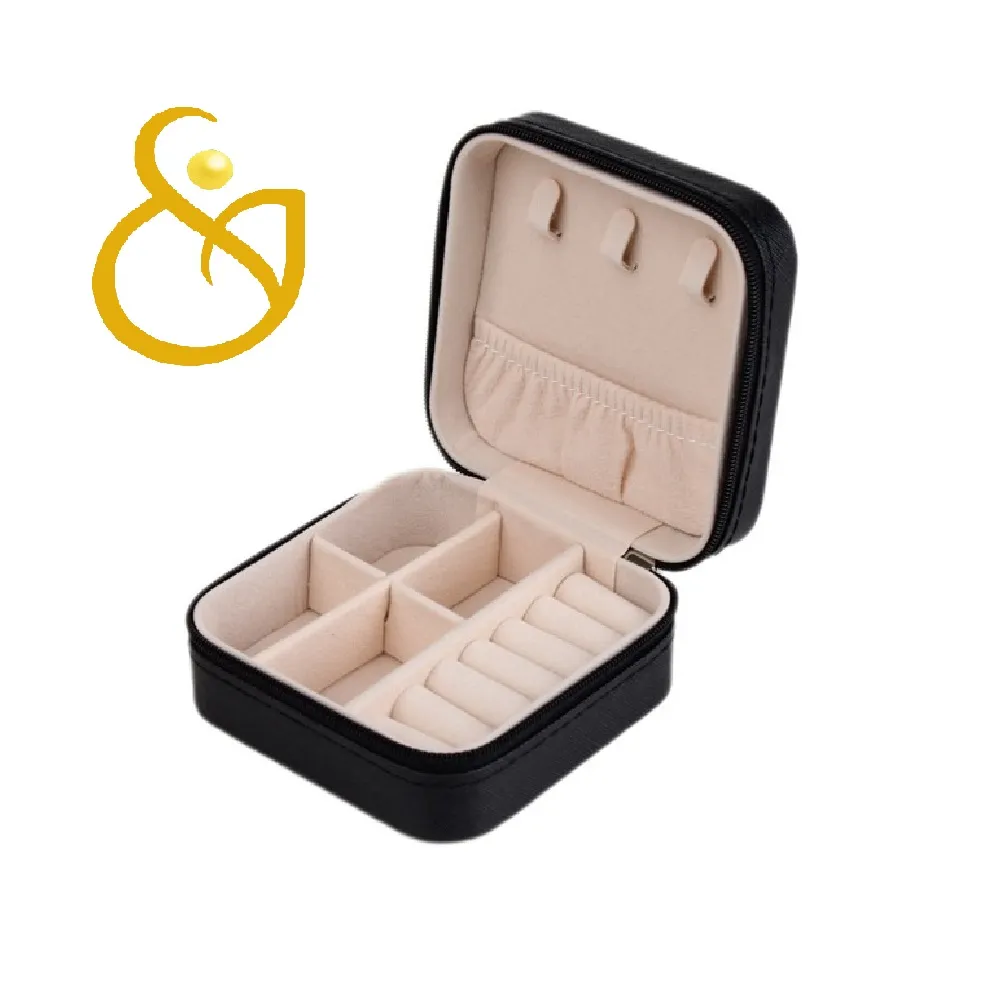 8464640_11zon کیف جواهرات با روکش طرح چرمی مسافرتی رنگ مشکی - Image 1