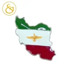 گردنبند مدل ایران و فروهر طلایی - Image 2