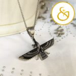 گردنبند فروهر زنجیردار نقره‌ای - Image 3