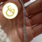 دستبند تنیسی مدل تتریس نقره‌ای - Image 3