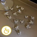 پیرسینگ گوش زنانه مدل ایرکاف پروانه طلایی - Image 4