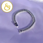 دستبند تنیسی مدل تتریس نقره‌ای - Image 4