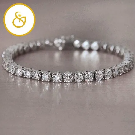 8049646_11zon دستبند نگینی استیل مدل تنیسی نقره ای - Image 1