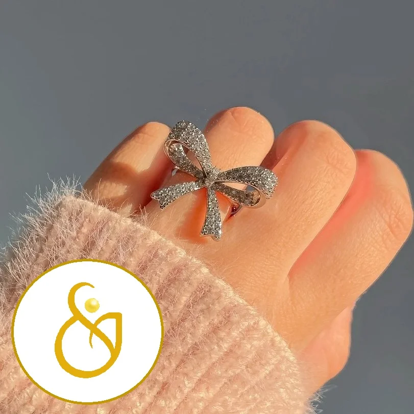 1214604646 انگشتر پاپیون بزرگ فول نگین - Image 1