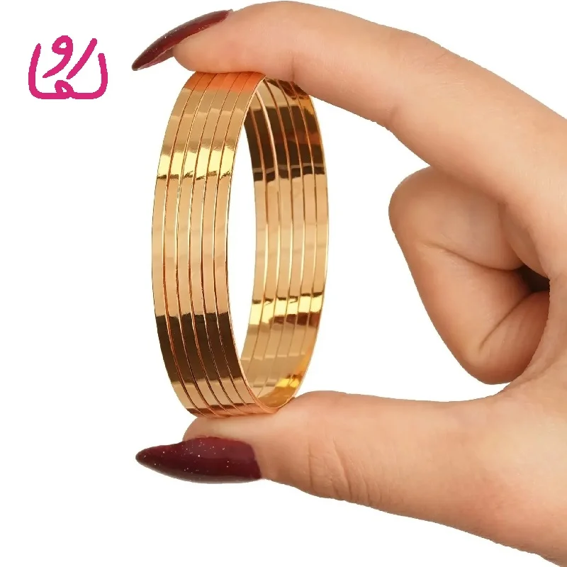 025937096305626 النگو زنانه آیینه ای طلایی قطر 3 میلیمتر - Image 1