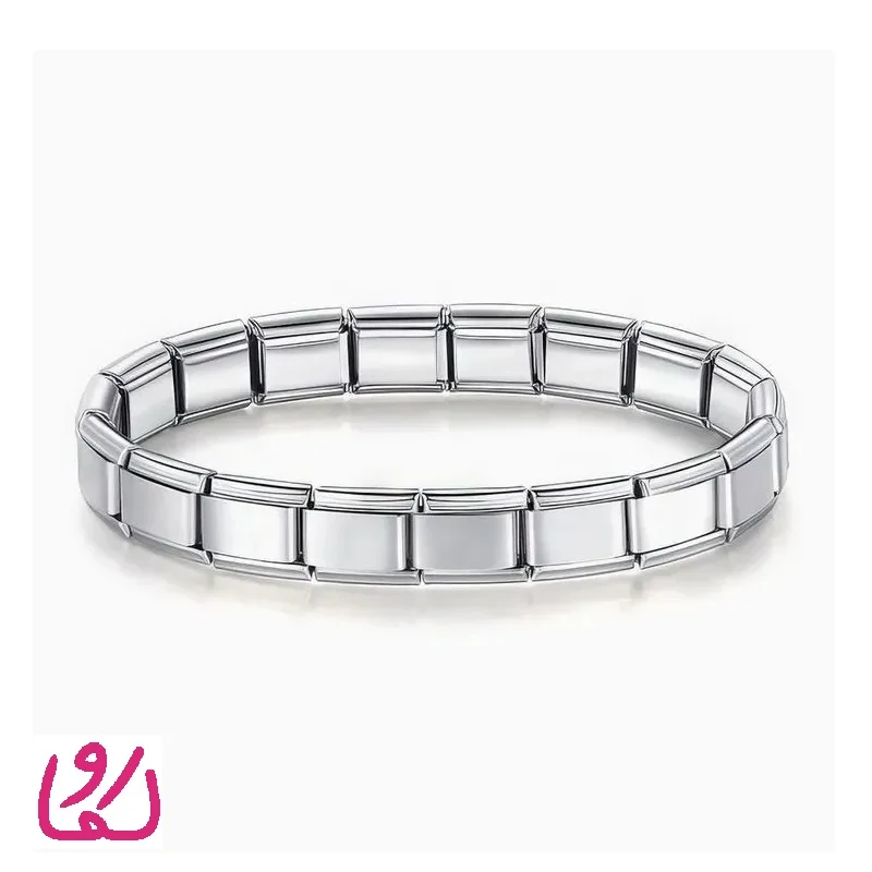 3486520863586236 دستبند چارم ایتالیایی استیل رنگ ثابت - Image 1